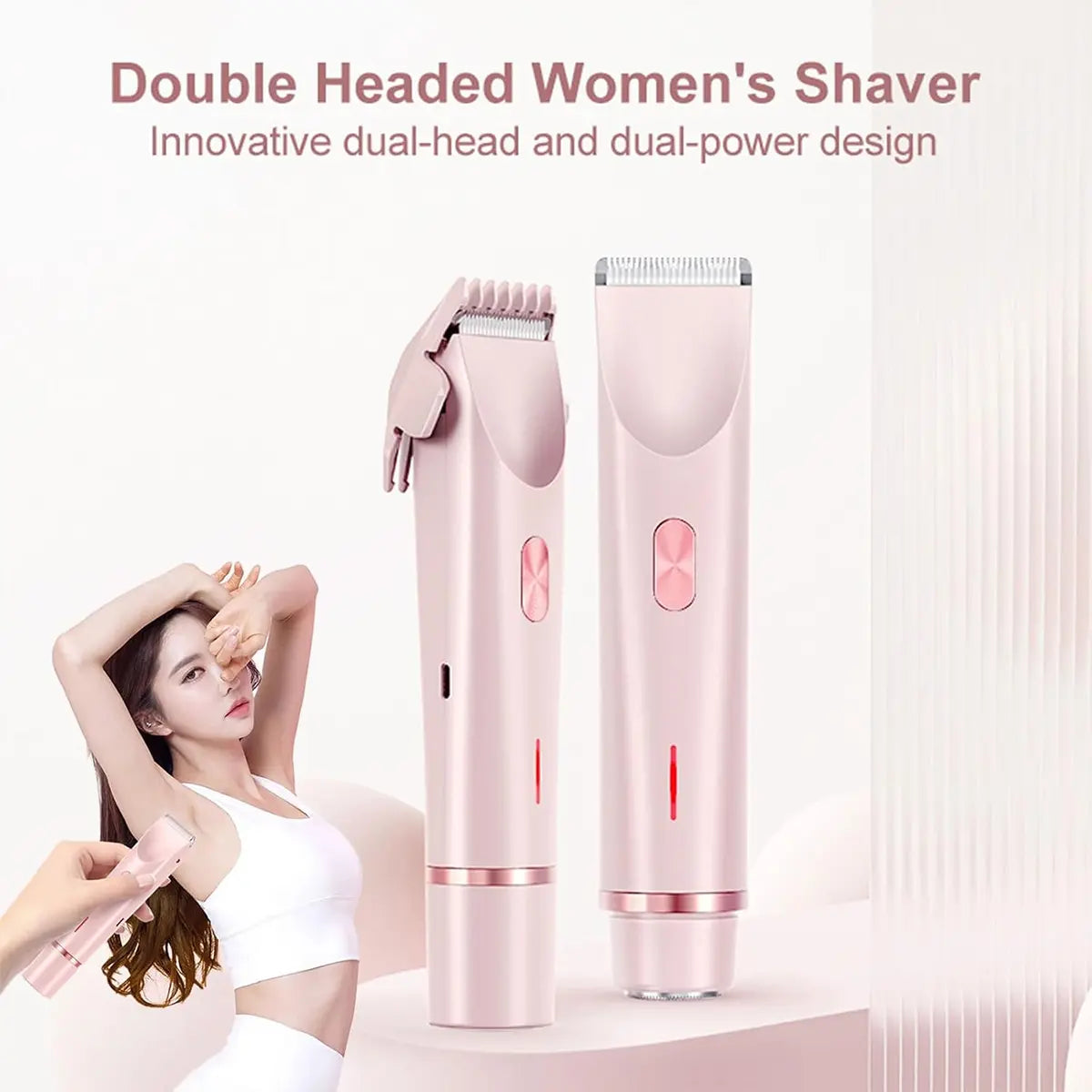 Revolutionary Electric Bikini Trimmer for Women - Rechargeable 2-in-1 Hair Shaver & Razor for Effortless Body and Facial Grooming, Perfect Valentine's Day Gift!