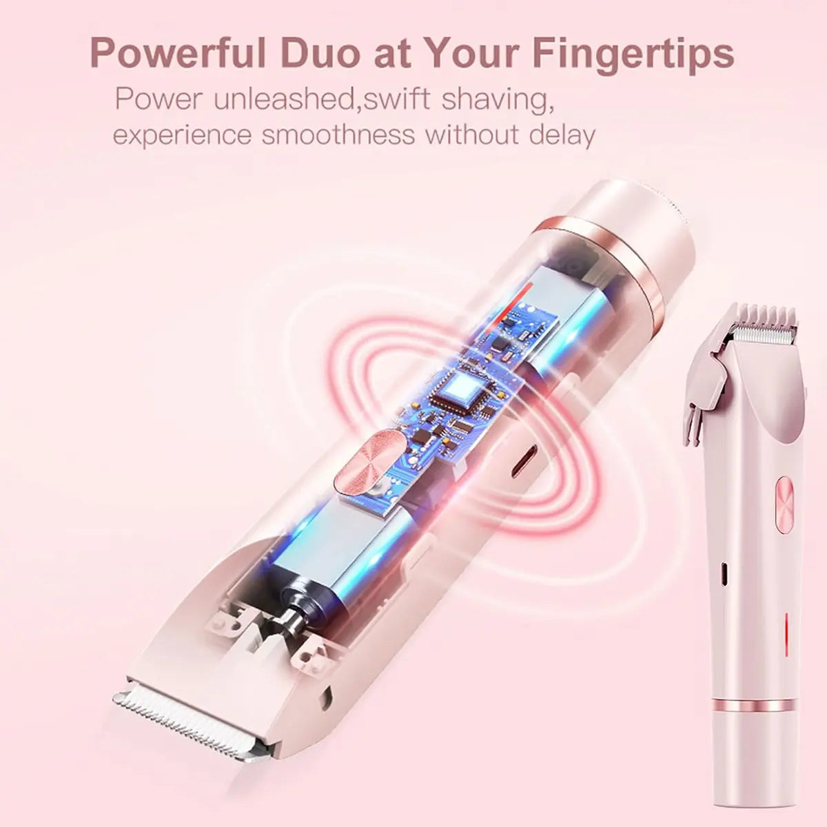Revolutionary Electric Bikini Trimmer for Women - Rechargeable 2-in-1 Hair Shaver & Razor for Effortless Body and Facial Grooming, Perfect Valentine's Day Gift!
