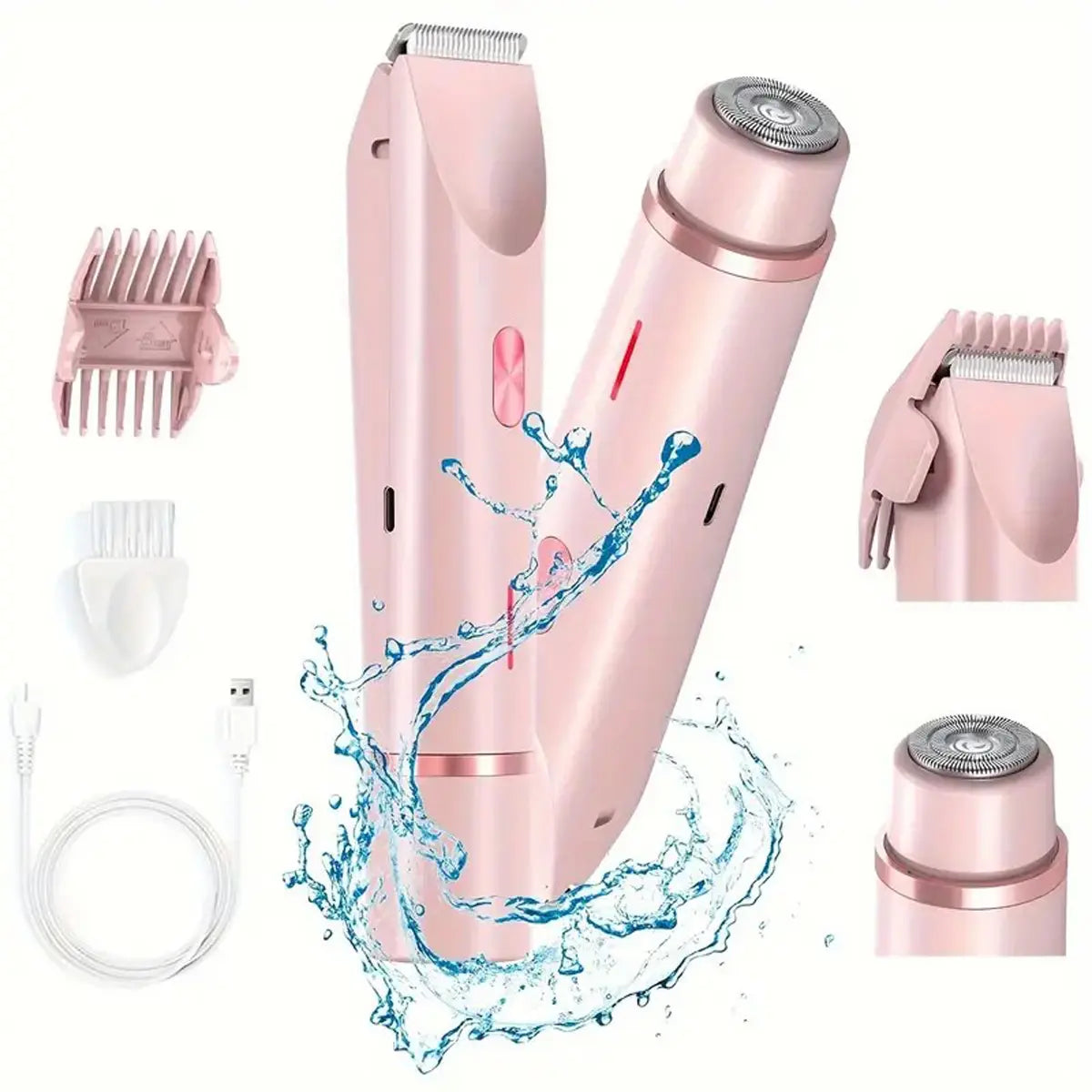 Revolutionary Electric Bikini Trimmer for Women - Rechargeable 2-in-1 Hair Shaver & Razor for Effortless Body and Facial Grooming, Perfect Valentine's Day Gift!
